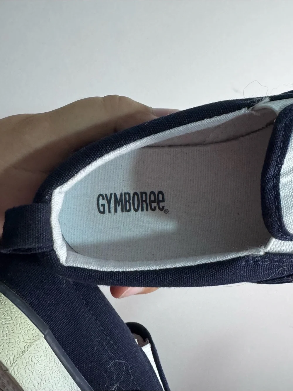 Gymboree Kids Size 10 Palm Tree Tropical Slip-On Sneakers Black White